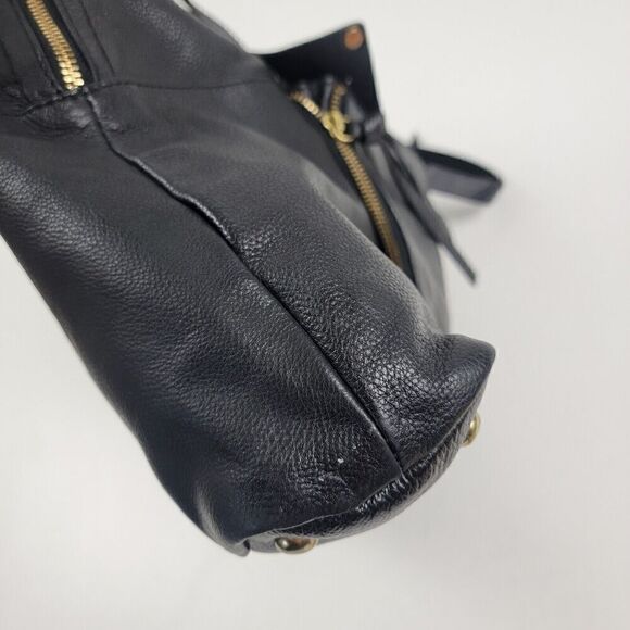 Kooba Black Leather Purse Tote Travel Daily Supply Comfort Shoulder Bag - Picture 14 of 16